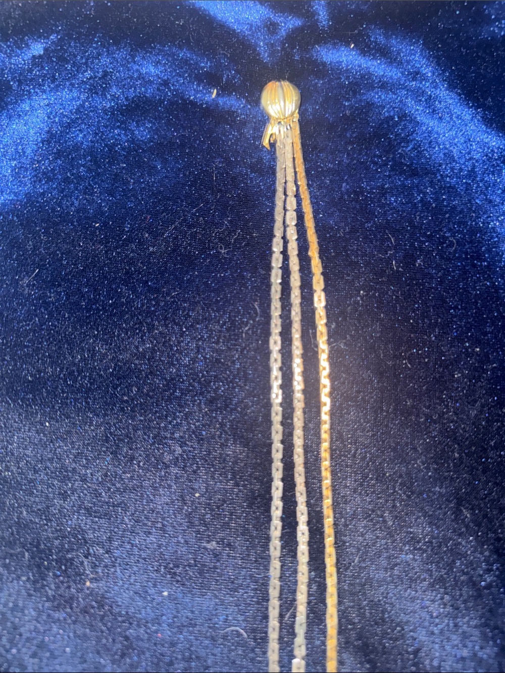 Gold Multi-Chain Drop Earring by